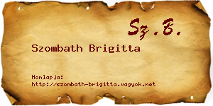 Szombath Brigitta névjegykártya