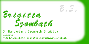 brigitta szombath business card